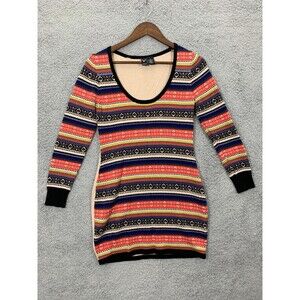 WINDSOR Small (S) Long Sleeve Sweater Dress / Longline Blouse Top Striped